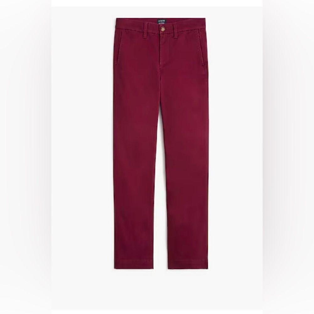 J. Crew Factory High-Rise Girlfriend Chino VINTAGE BURGANDY, women’s. NWT